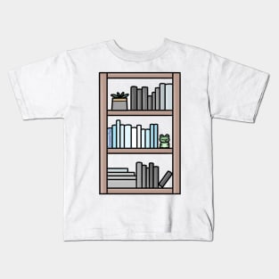 Subtle Demiboy Pride Bookcase Kids T-Shirt